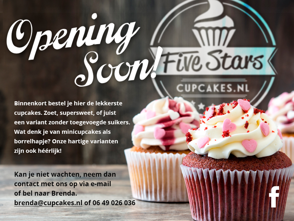 coming soon, 5stars cupcakes.nl